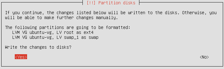 ubuntu disk write final confirmation