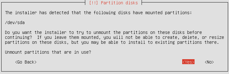 ubuntu unmount partition
