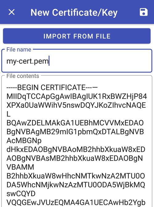 sslsocks certs keys import