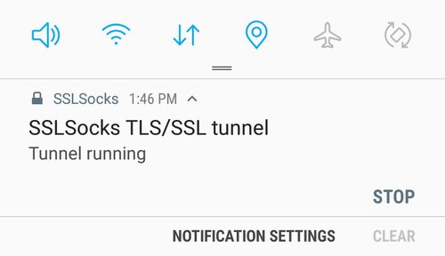 sslsocks notification